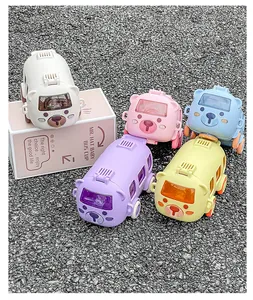 Gourdes à paille créatives en forme de bus pour enfants, couleurs macaron variées