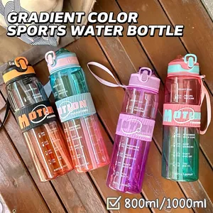 800 ml und 1000 ml Gradienten-Sportwasserflaschen für Fitness und Outdoor-Aktivitäten