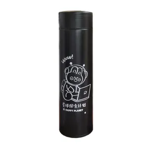 Schwarze 304 Edelstahl Isoliertrinkflasche mit süßem Astronauten Planeten-Design