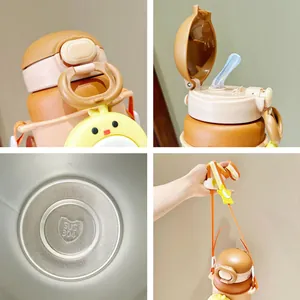 Gourde isotherme enfant en acier inoxydable avec design poussin mignon