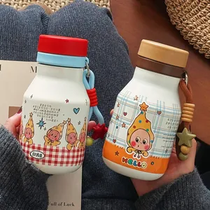 Niedliche Sternmann Isolierflasche Tragbare Tasche Edelstahl Trinkflasche Keramikbeschichtung Auslaufsicherer Becher Für Damen Studenten Geschenk