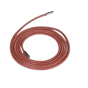 Thin brown leather rope belt for women with elegant silver metal tips for dresses