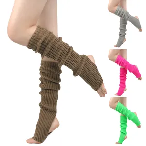 Jambières de yoga tricotées de 50 cm pour la danse, dispo en plusieurs coloris vifs