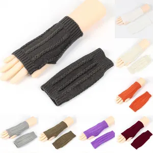 Winter-Strickstulpen ohne Finger mit Daumenloch für Herren und Damen