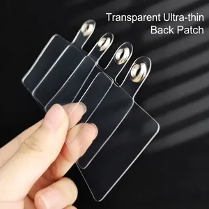 Universal Transparent Phone Lanyard Patch Thin Plastic Case Tether Tab With Metal Ring Anti-Lost Strap Connector For Phone