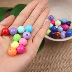 Perles de bonbons en acrylique colorées de 6 à 16 mm pour la fabrication de bijoux DIY.
