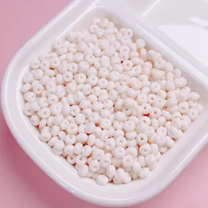 Macroweergave van 4 mm matwitte glazen kralen voor DIY-sieraden maken accessoires