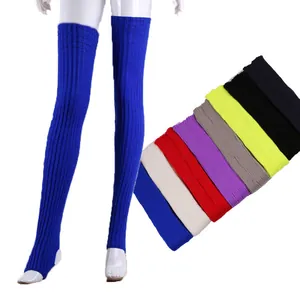 Jambières longues de 81cm en tricot pour femmes, idéales pour le yoga et l'hiver froid.