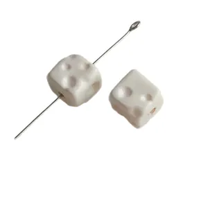 Small acrylic cheese cube beads with straight holes for DIY jewelry making and phone chains