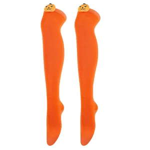 Halloween orange pumpkin plush doll over-the-knee socks for women cosplay