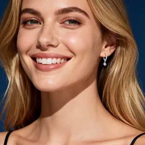Orecchini a Goccia con Nappa in Moissanite in Argento Sterling 925 Colore D VVS1 Con Certificato GRA Gioielli Eleganti da Donna