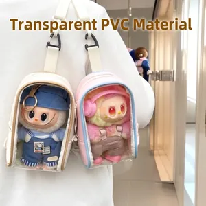 Transparente PVC Puppen-Displaytasche Für Baumwollpuppen Klare Plüschtier-Aufbewahrungstasche Mit Haken Schultergurt Reisetasche