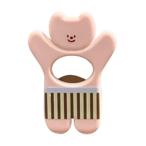 Cute pink bear magnetic bottle opener and creative fridge magnet for home kitchen decor