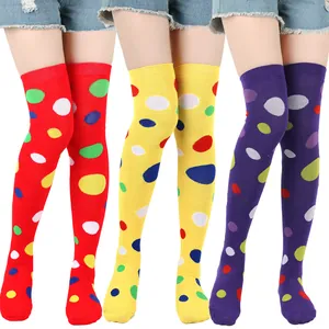 Colorful polka dot over-the-knee thigh high socks perfect for cosplay and festival wear