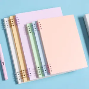 A4 spiral sketchbooks in various pastel colors for student art and drawing