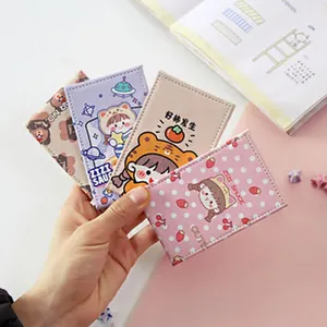Cute handheld portable folding makeup mirrors featuring various cartoon character illustrations