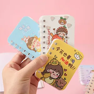 Mini Cartoon Spiral Notebook Portable Pocket Diary For Students Cute Illustrations Note Pad Small Daily Journal Stationery