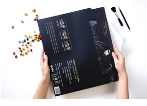 Detailed view of Scratch Colorful City II Las Vegas DIY art kit packaging and contents
