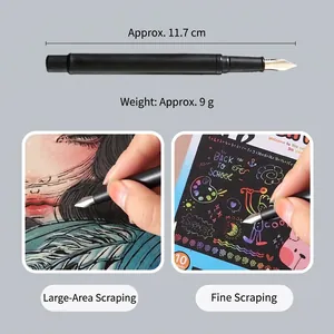 Stylet à gratter en métal de 11,7cm et 9g pour les détails fins et le grattage de grandes zones