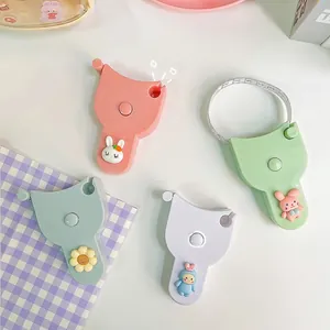 Cute portable multifunctional body measuring tape with handle and cartoon charms