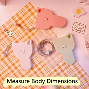 Cute portable multi-functional handle measuring tape for body waist and hip measurements