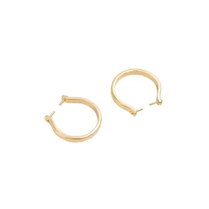 Professional shiny 14K gold-plated copper open ring blanks for DIY jewelry components
