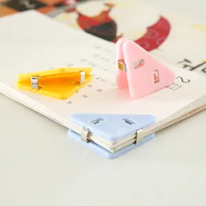 Triangular Corner Clips Plastic Paper Document Storage Organizer For Student Office School Work Paper Protection Stationery