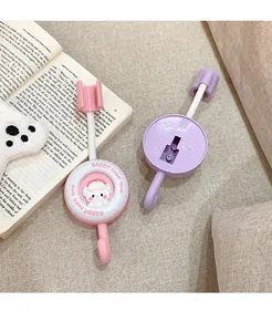 Adjustable cartoon rabbit shower head bracket with hook showing the detailed design