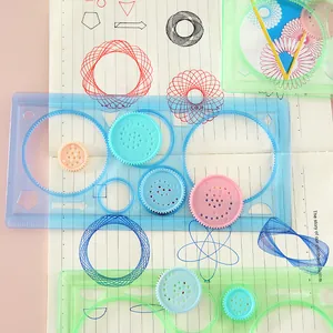 Educational spirograph drawing ruler set for children and student art projects
