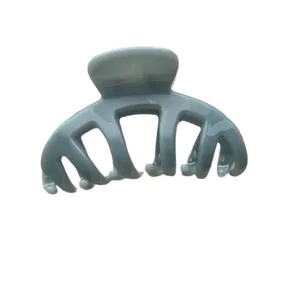 Korean style grey-blue pumpkin hair claw clip for thick hair with a minimalist design