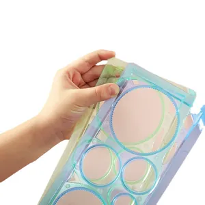 Spirograph drawing ruler set for kids educational art with transparent colorful design