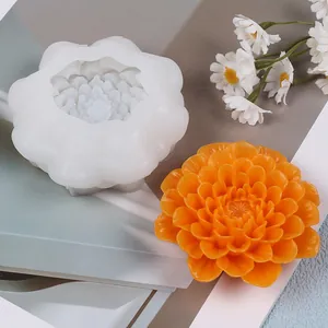 3D Simulierte Lotus Silikonform Für DIY Duftkerze Gips Seife Dekoration Handgemachte Lotusblume Harzform Wohnkultur