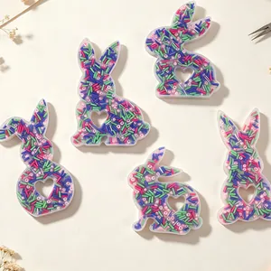 Close-up view of five colorful rabbit-shaped skin picking fidget toys for sensory stress relief