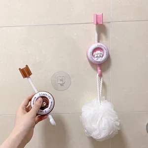 Adjustable punch-free shower head holder with utility hook for bathroom wall mount