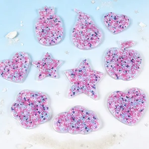 Detailed view of sensory bead picking toys in heart, star, and cloud shapes