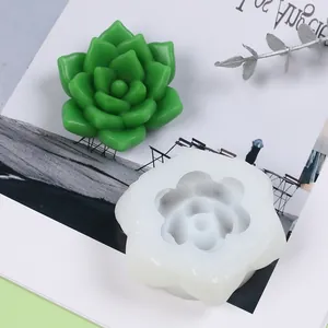 Moule en silicone en forme de succulente pour bougies et ornements décoratifs DIY
