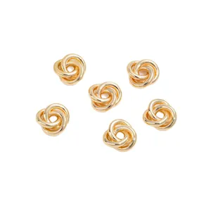 Set aus 14K vergoldeten, dreifach verschlungenen Zwischenperlen für DIY-Schmuckherstellung