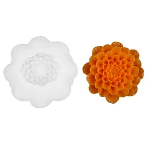 3D Lotusblüten-Silikonform zur Herstellung von Aromakerzen und DIY-Harzhandwerk Deko