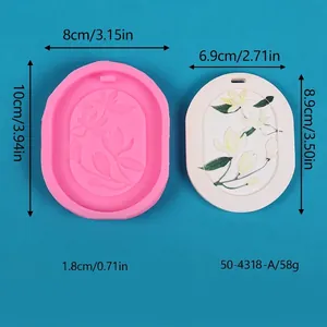 Detaillierte Größenangaben für Blumen-Silikonform mit Gips-Aromatherapie-Tafel