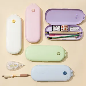 Lindos estuches de lápices con tema de pulpo en colores pastel para estudiantes.