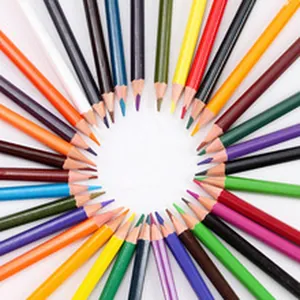 Vibrant colored pencil set featuring 24 rich colors arranged in an artistic circle pattern