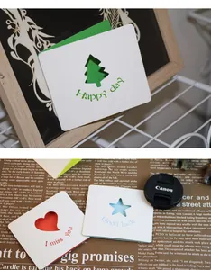 Creative hollow greeting cards with heart and star cutouts for gifts and messages