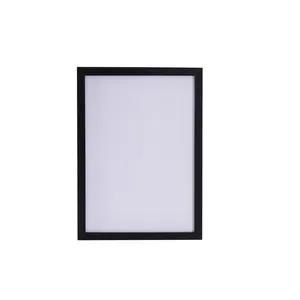 Minimalist black rectangle photo frame designed for scratch art and picture displays