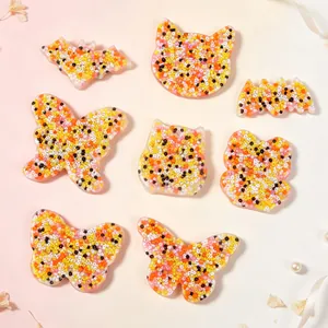Detailed view of colorful skin picking fidget toys in butterfly and animal shapes.
