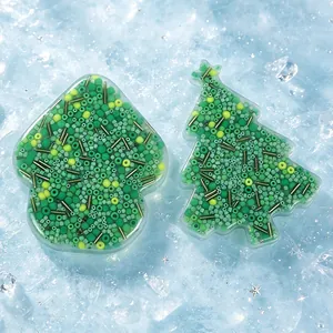 Jouets sensoriels en silicone en forme de sapin de Noël avec perles vertes de fête