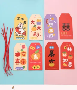 Detailed view of eight colorful paper tags with inspirational Chinese and English text