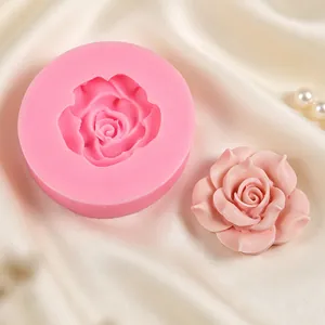 Moule en silicone rose pour décoration de gâteau fondant et chocolat en résine