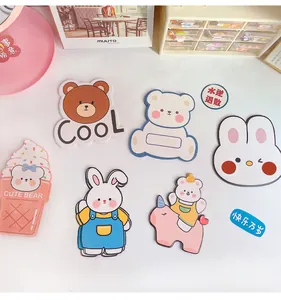 Detailed view of various cute cartoon animal scratch-off reward cards for kids DIY