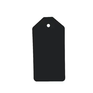 Blank black scratch art tag for DIY creative doodling and colorful bookmarks.