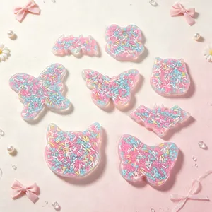 Sensory skin picking fidget toys in cute butterfly and bat shapes with colorful beads